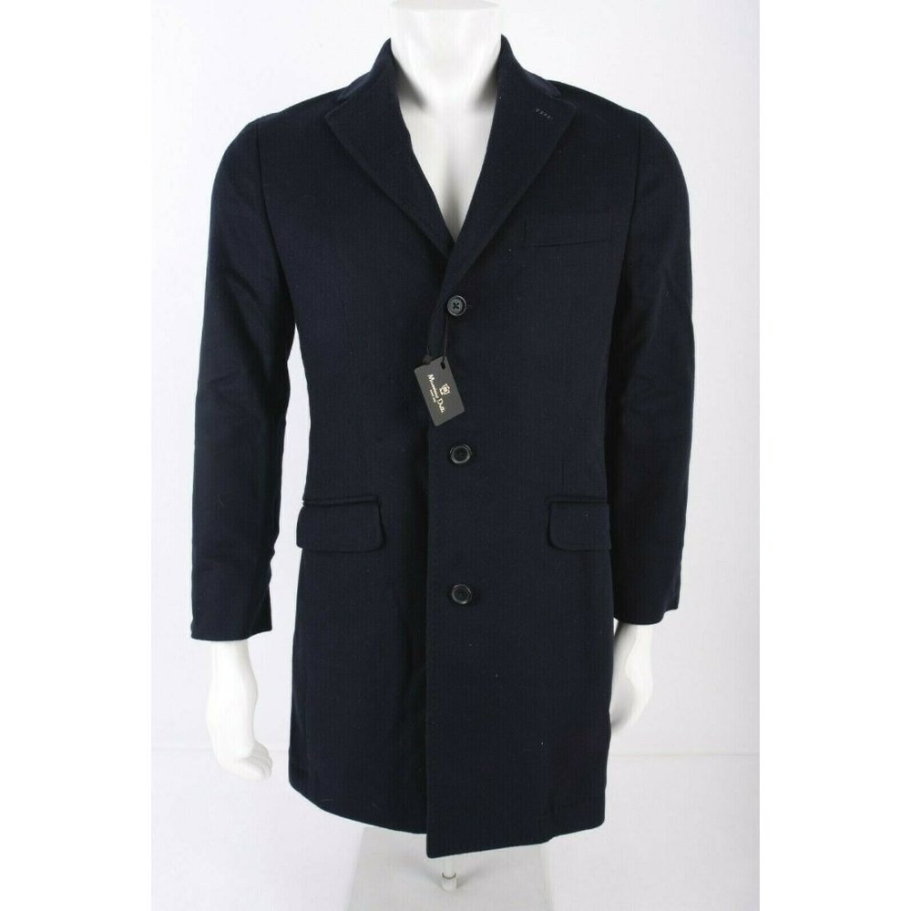 Massimo Dutti Mens Wool Cashmere Slim Coat Jacket